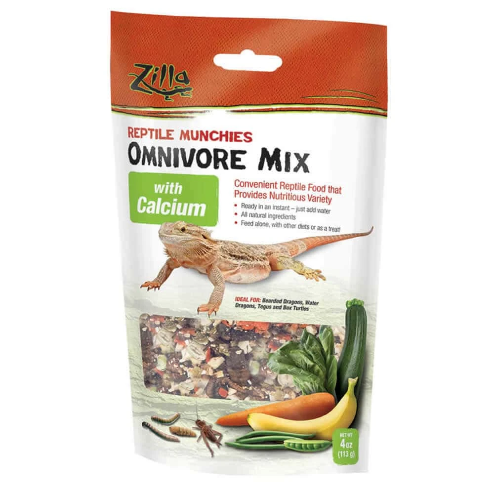 Zilla Reptile Munchies β Omnivore Mix With Calcium