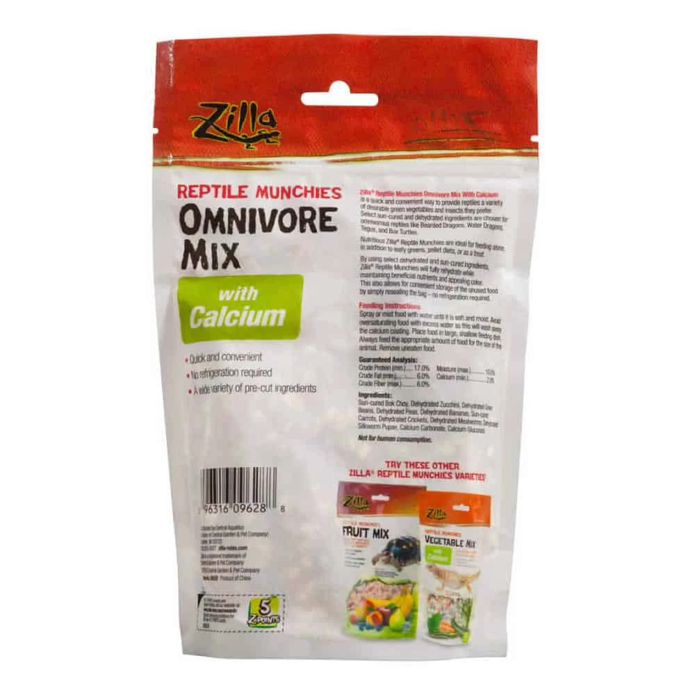 Zilla Reptile Munchies β Omnivore Mix With Calcium - Image 6
