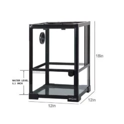 Reptizoo โ Reptile Glass Terrarium โ 12x12x18