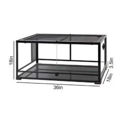 Reptizoo โ Reptile Glass Terrarium โ 36x18x18โ