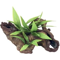 Blue Ribbon Pet Products Mopani Wood W/ Silk Style Plants