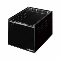 REPTIZOO – Black Acrylic Habitat – 6” X 8” X 6”